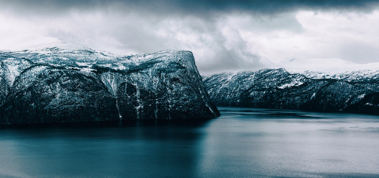 Nordic Winter - Dramatic Coastal Landscape on Cold Moody Winter
