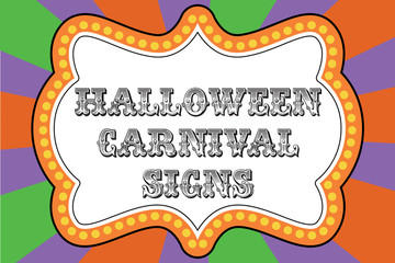 Halloween carnival sign template