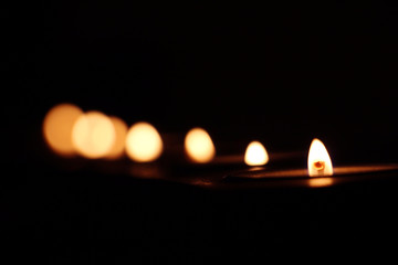 candles in the dark