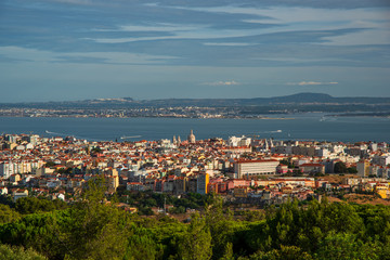 Fototapeta na wymiar View of Lisbon from Monsanto Viewpoint