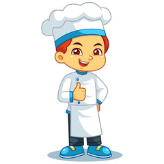 Chef Boy Thumb Up Pose