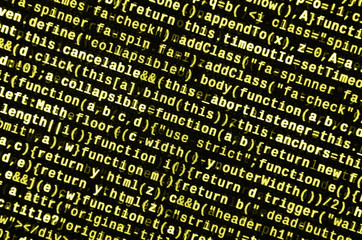 Computer program preview. Programming code typing. Information technology website coding standards...