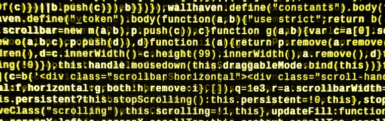 Computer program preview. Programming code typing. Information technology website coding standards...