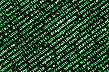 Computer program preview. Programming code typing. Information technology website coding standards...