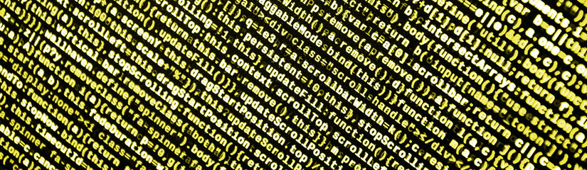 Computer program preview. Programming code typing. Information technology website coding standards...