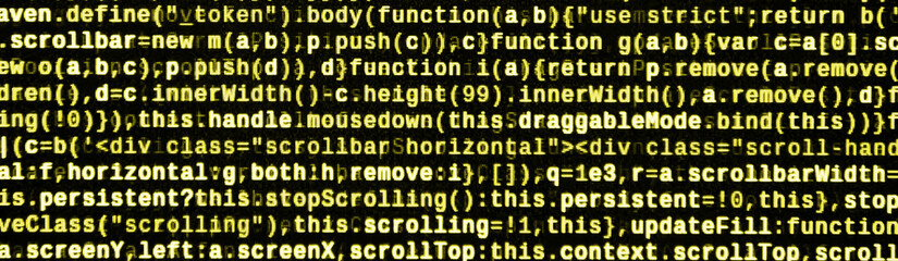 Computer program preview. Programming code typing. Information technology website coding standards...