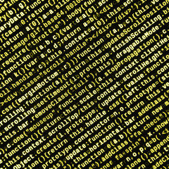 Computer program preview. Programming code typing. Information technology website coding standards...