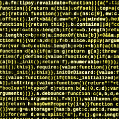 Computer program preview. Programming code typing. Information technology website coding standards...