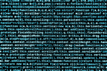 Computer program preview. Programming code typing. Information technology website coding standards...