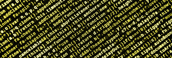 Computer program preview. Programming code typing. Information technology website coding standards...