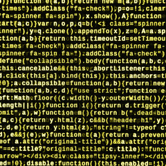 Computer program preview. Programming code typing. Information technology website coding standards...