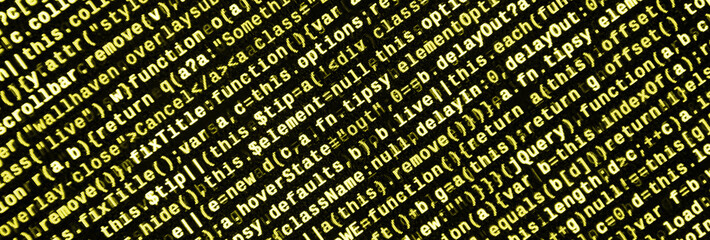 Computer program preview. Programming code typing. Information technology website coding standards...