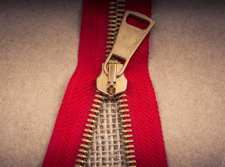 Closeup of a colorful  zipper