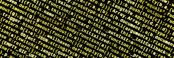 Computer program preview. Programming code typing. Information technology website coding standards...