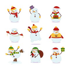 Collection of Christmas snowmans
