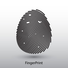 Security cyber digital concept fingerprint scan Abstract technology background protect system innovation vector illustration