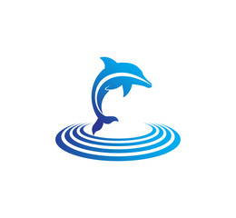 dolphin smart animal vector logo design inspiration © great19