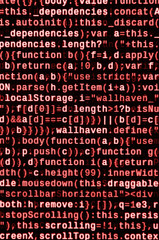 Computer program preview. Programming code typing. Information technology website coding standards...