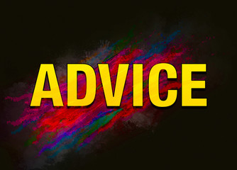 Advice colorful paint abstract background