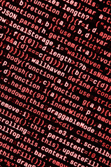 Computer program preview. Programming code typing. Information technology website coding standards...
