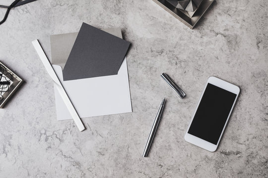 Open Envelope on Office Table