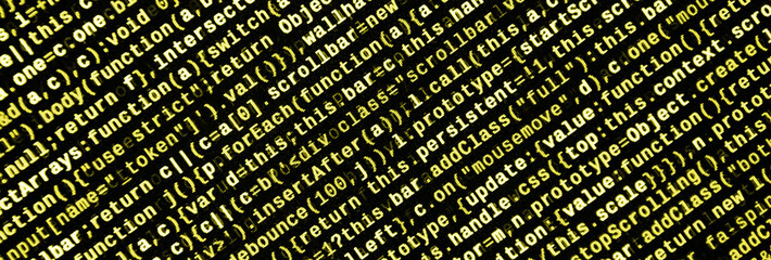 Computer program preview. Programming code typing. Information technology website coding standards...