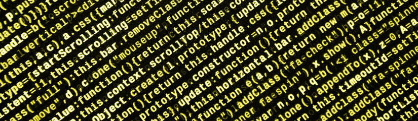 Computer program preview. Programming code typing. Information technology website coding standards...