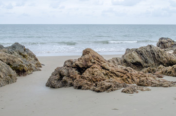 Fototapeta na wymiar rocks on beach 2