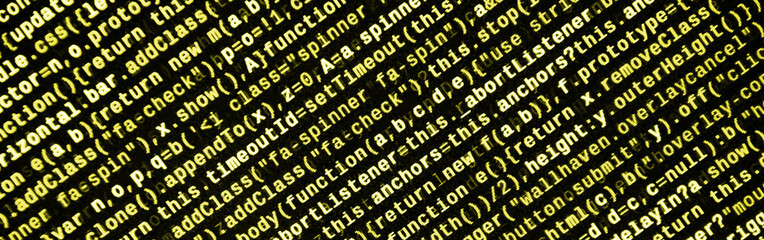 Computer program preview. Programming code typing. Information technology website coding standards...