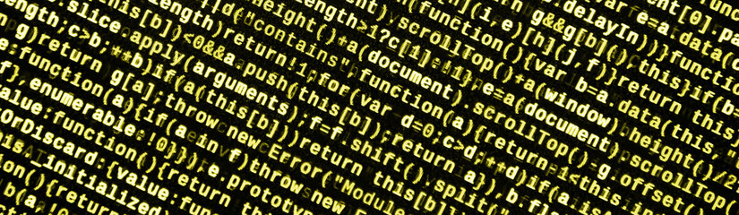 Computer program preview. Programming code typing. Information technology website coding standards...