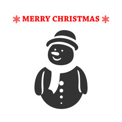 Merry Christmas design. Snowman