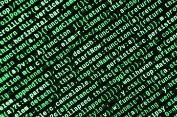 Computer program preview. Programming code typing. Information technology website coding standards...