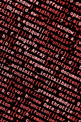 Computer program preview. Programming code typing. Information technology website coding standards...