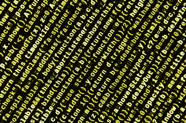 Computer program preview. Programming code typing. Information technology website coding standards...