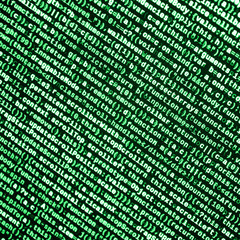 JavaScript code in text editor. Coding cyberspace concept. Screen of web developing code