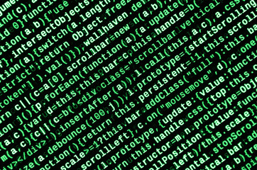 Computer program preview. Programming code typing. Information technology website coding standards...