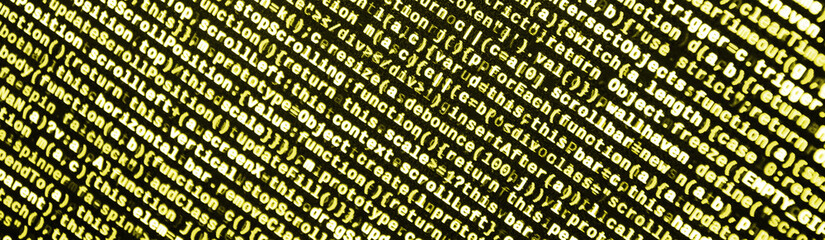 Computer program preview. Programming code typing. Information technology website coding standards...