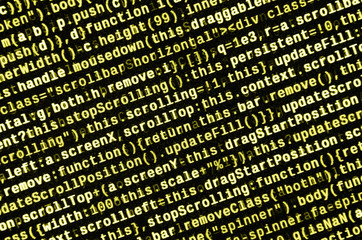 Computer program preview. Programming code typing. Information technology website coding standards...