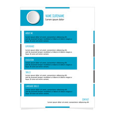 Obraz premium Creative cv resume template design vector