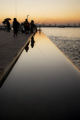 fisherman reflection
