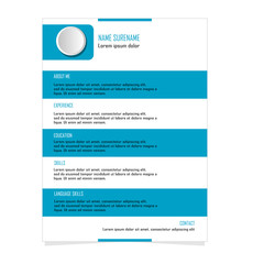 Creative cv resume template design vector