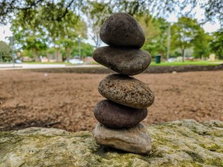 Fototapeta na wymiar Stone balancing