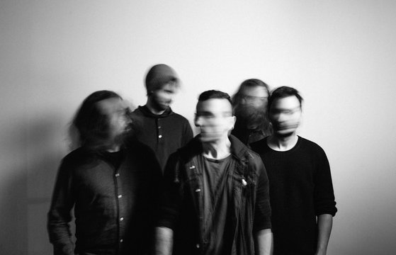 Five Member band on seamless background