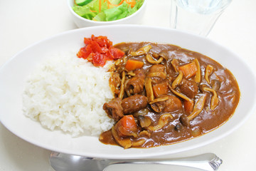 きのこ入りカレーライス