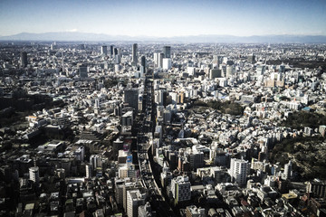 Obraz premium aerial view of the city