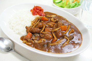 きのこ入りカレーライス