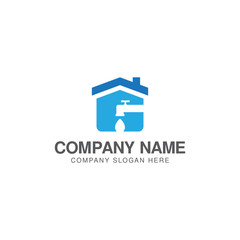 Home plumbing logo or icon design template