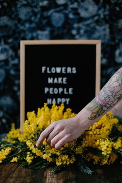 flowers make people happy