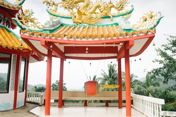 Large Chinese temple complex during the Chinese New Year