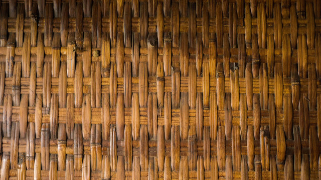 a bamboo woven wall texture traditional handmade with old rustic weathered